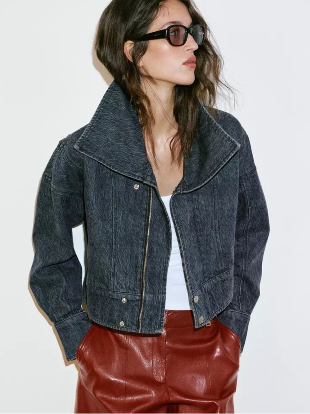 Zara Z1975 CROPPED DENIM JACKET